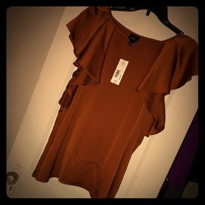 Burnt Orange Silk Shirt